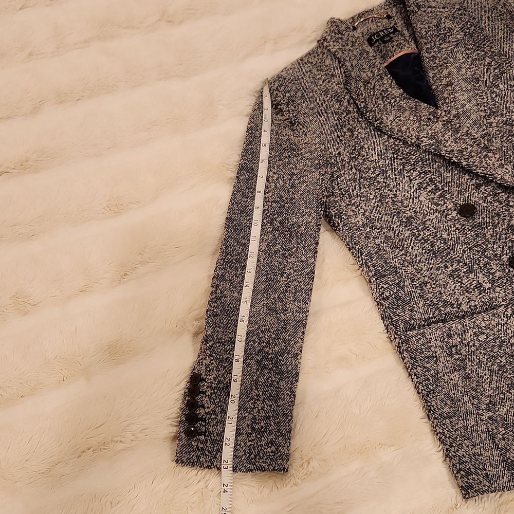 J.Crew Relaxed double-breasted blazer in Italian flecked herringbone size 4 - Picture 12 of 16